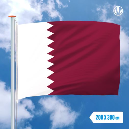 Vlag Qatar 200x300cm - Glanspoly