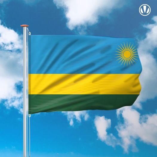 vlag Rwanda 150x225cm - Spunpoly