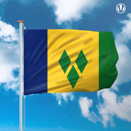 vlag Saint Vincent en de Grenadines 150x225cm - Spunpoly