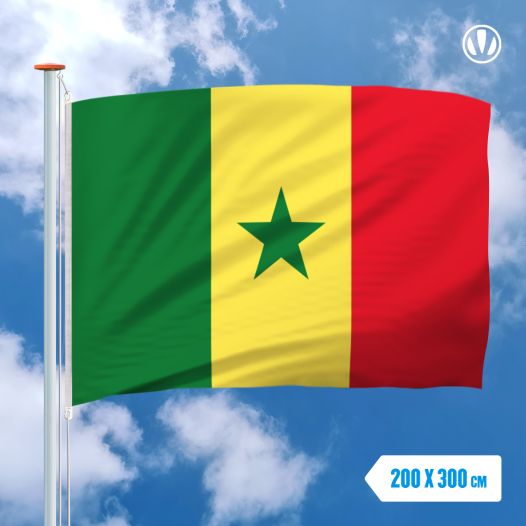 Vlag Senegal 200x300cm - Spunpoly