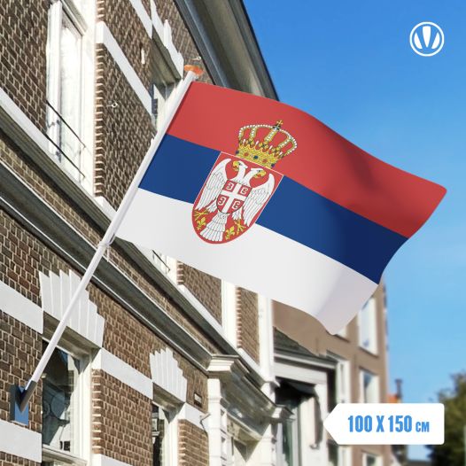 Servische vlag 100x150cm - Spunpoly