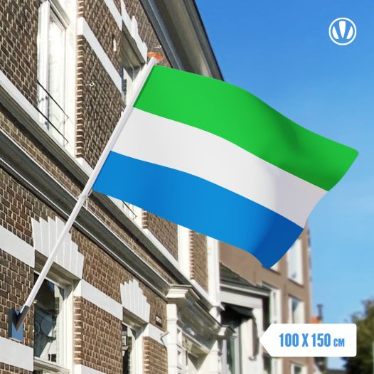 vlag Sierra Leone 100x150cm - Spunpoly