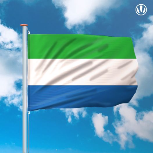 vlag Sierra Leone 150x225cm - Spunpoly