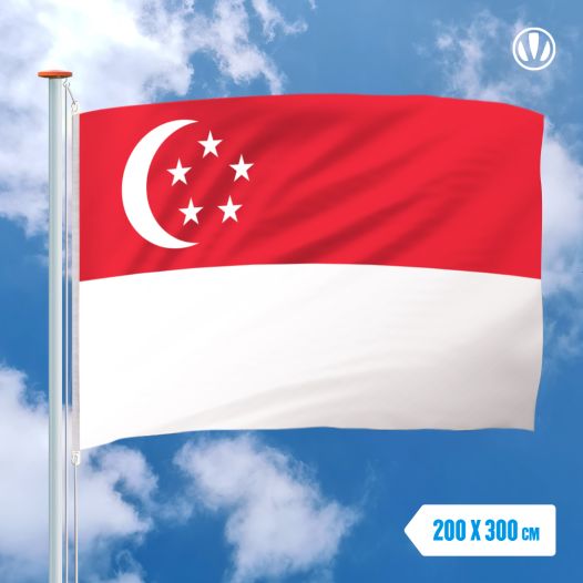 Vlag Singapore 200x300cm