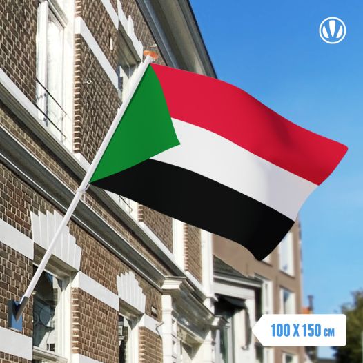 vlag Soedan 100x150cm - Spunpoly