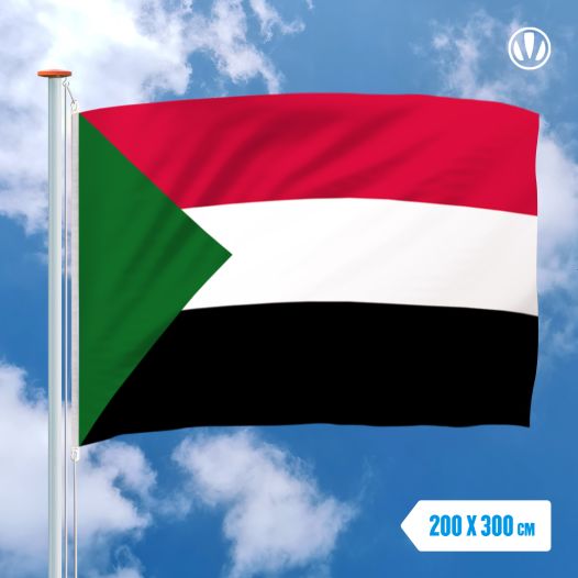 Vlag Soedan 200x300cm - Spunpoly