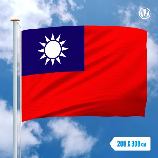 Vlag Taiwan 200x300cm - Spunpoly