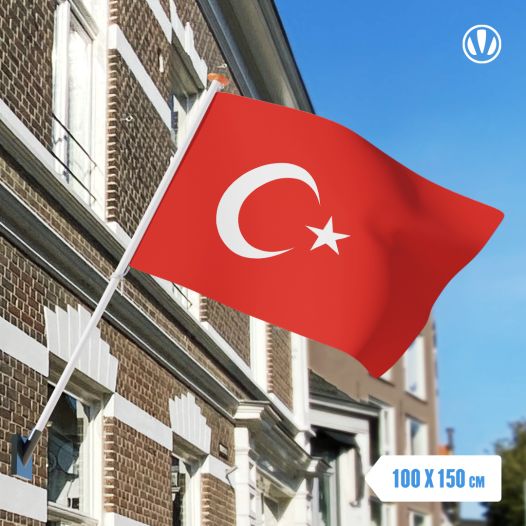 Vlag Turkije 100x150cm - Spunpoly