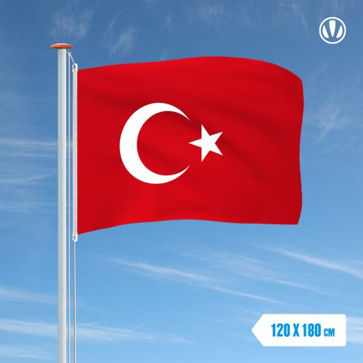 Vlag Turkije 100x150cm - Glanspoly