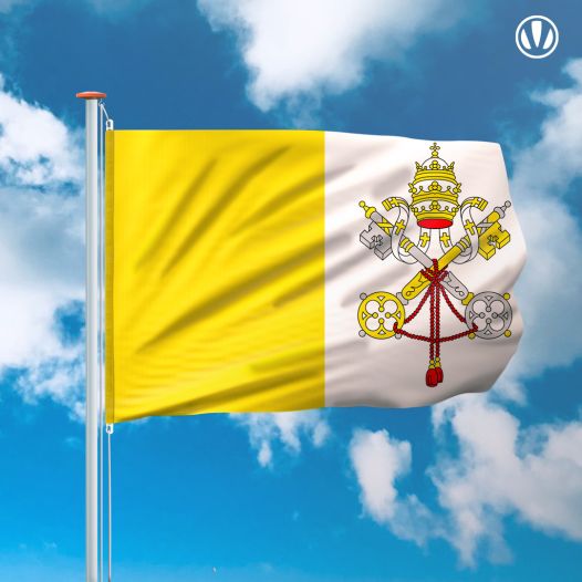 Vlag Vaticaanstad 150x225cm Spunpoly