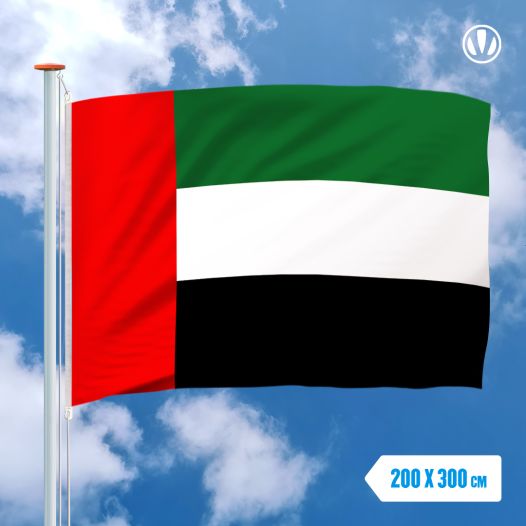 Vlag Verenigde Arabische Emiraten 200x300cm - Glanspoly