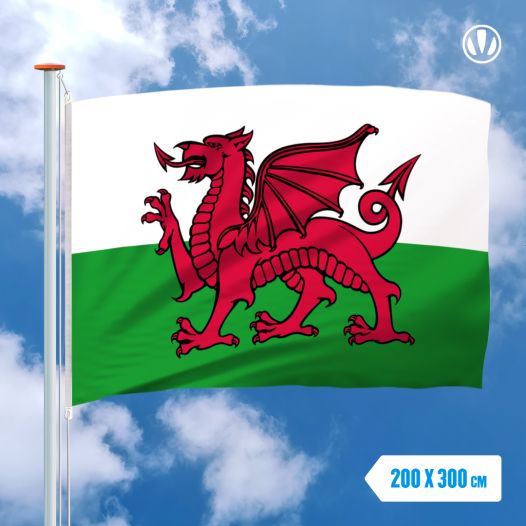 Vlag Wales 200x300cm - Spunpoly