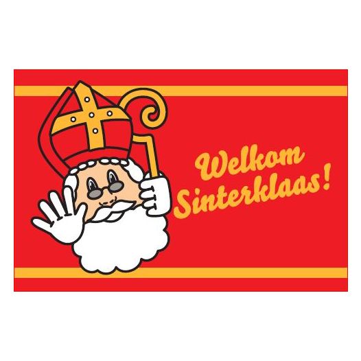 Welkom Sinterklaas vlag 120x180cm