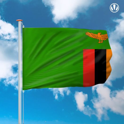 vlag Zambia 150x225cm - Spunpoly