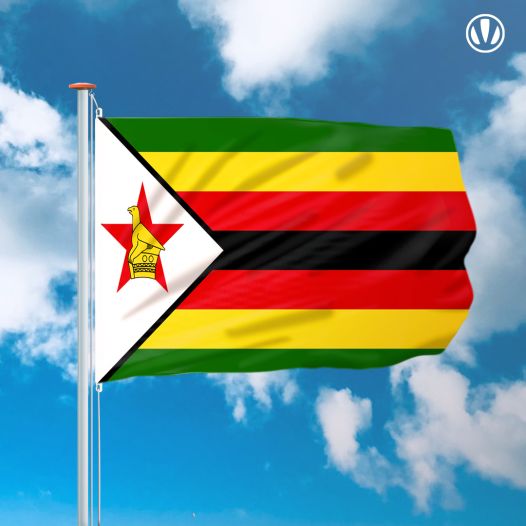 vlag Zimbabwe 150x225cm - Spunpoly