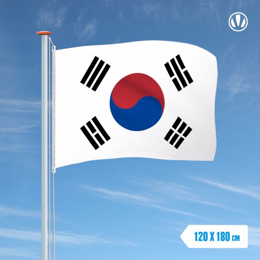 Vlag Zuid Korea 120x180cm