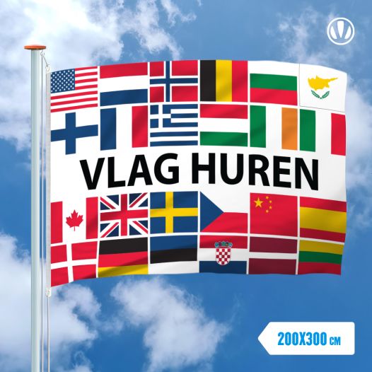 Vlag huren 200x300cm