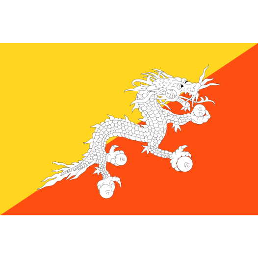 Vlag Bhutan 30x45cm