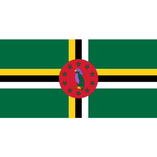 Vlag Dominica 30x45cm