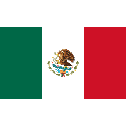 Vlag Mexico 200x300cm - Glanspoly