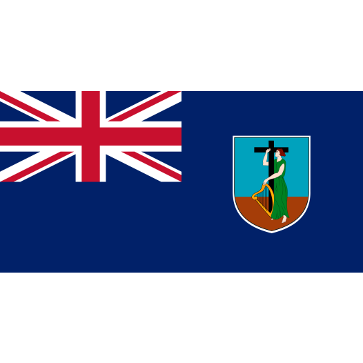 Vlag Montserrat 70x100cm