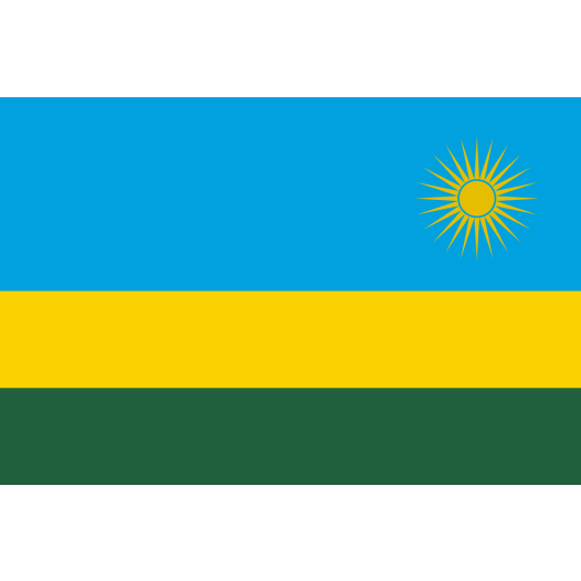 Vlag Rwanda 30x45cm