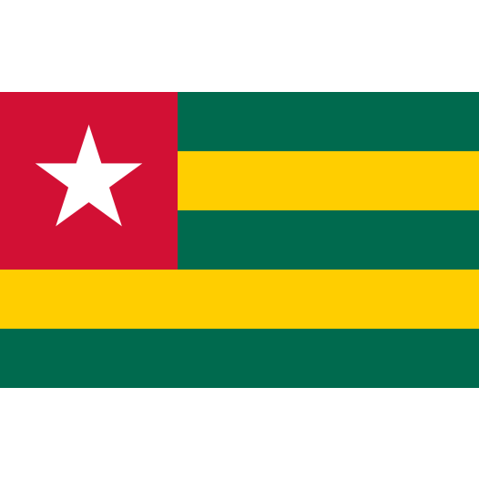 Vlag Togo 70x100cm