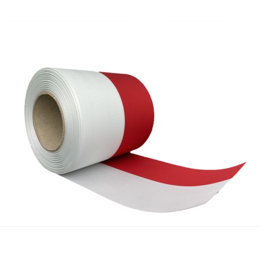 Sjerp lint rood wit 11cm breed | 25 meter lang