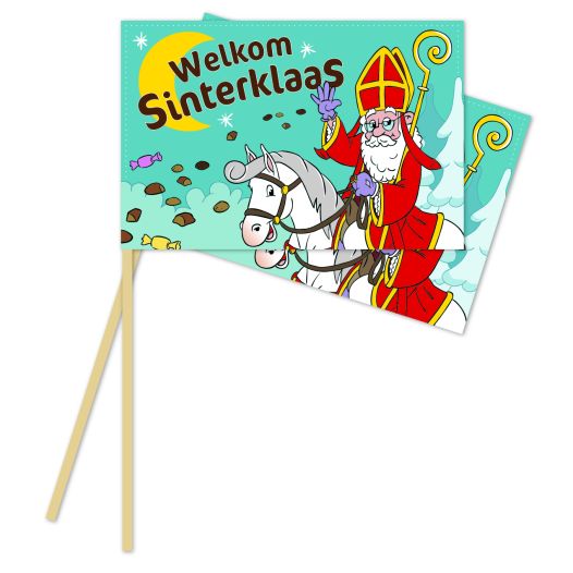 Zwaai Vlaggetjes Sinterklaas - 10 stuks