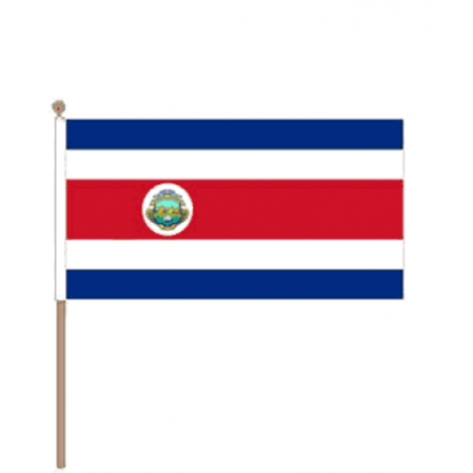 Zwaaivlag Costa Rica 15x22,5cm | Stof