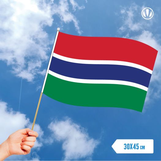 Zwaaivlag Gambia 30x45cm