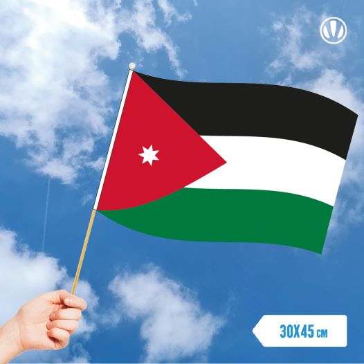 Zwaaivlag Jordanie 30x45cm | Stof