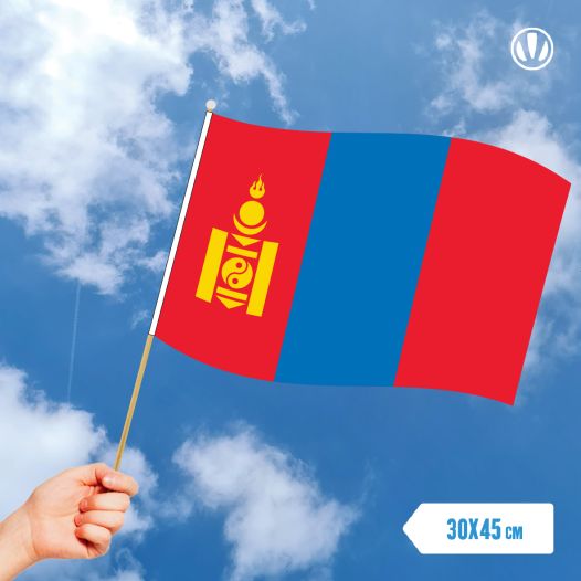 Zwaaivlag Mongolie 30x45cm