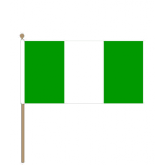 Zwaaivlag Nigeria 15x22,5cm | Stof