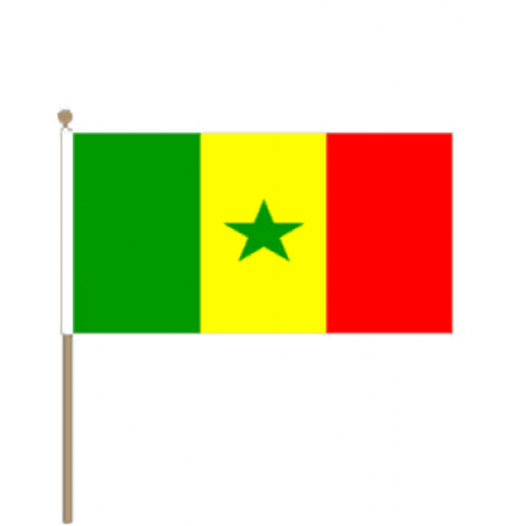 Zwaaivlag Senegal 15x22,5cm | Stof