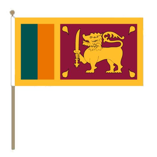 Zwaaivlag Sri Lanka 15x22,5cm | stof