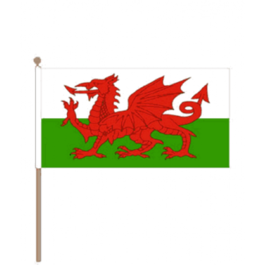 Zwaaivlag Wales 15x22,5cm | Stof