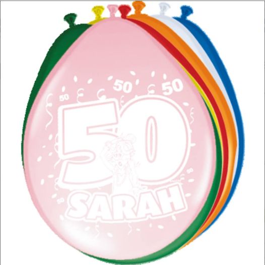 Ballonnen 50 Sarah 8 stuks