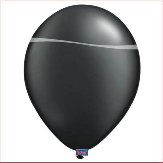 Zwarte ballonnen - Metallic | 10 stuks