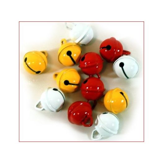 Belletjes Oeteldonk Rood Wit Geel 15mm (12 stuks)