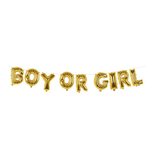 Gender Reveal Folieballonslinger boy or girl | 4 meter