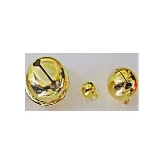 Gouden belletje, jingle bells, kerstbel 15x12 mm (10 stuks)