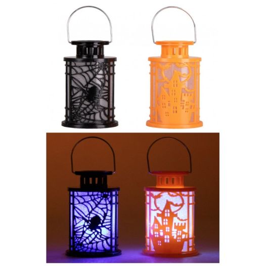 Halloween lantaarn met LED-verlichting | Oranje