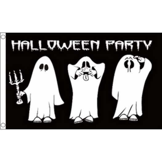 Halloween vlag Party 90x150cm met spoken