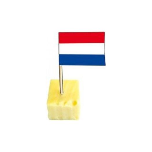 Cocktailprikkers met Nederlandse vlag - 50 stuks