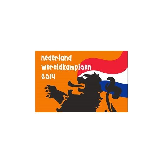 Kampioensvlag Nederland Wereldkampioen 2014 100x150cm