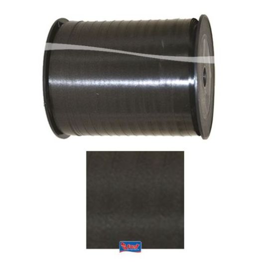 Zwart lint, cadeaulint 5mm breed, 500m lang op rol