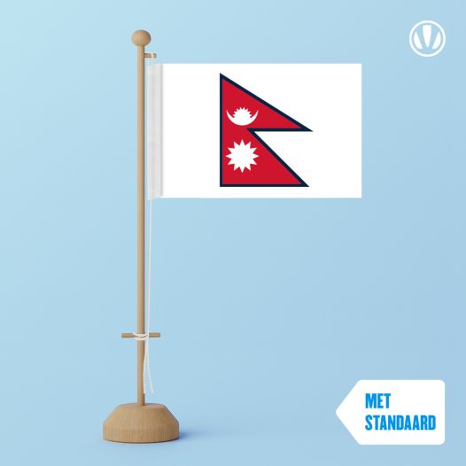 Tafelvlag Nepal 10x15cm | met standaard