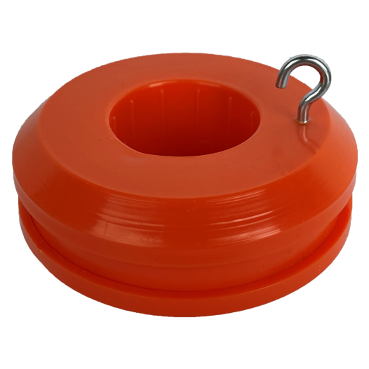 Knop vlaggenstok | oranje met gat 30mm