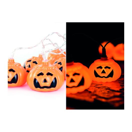 Halloween lichtsnoer met LED-verlichting - 10 stuks